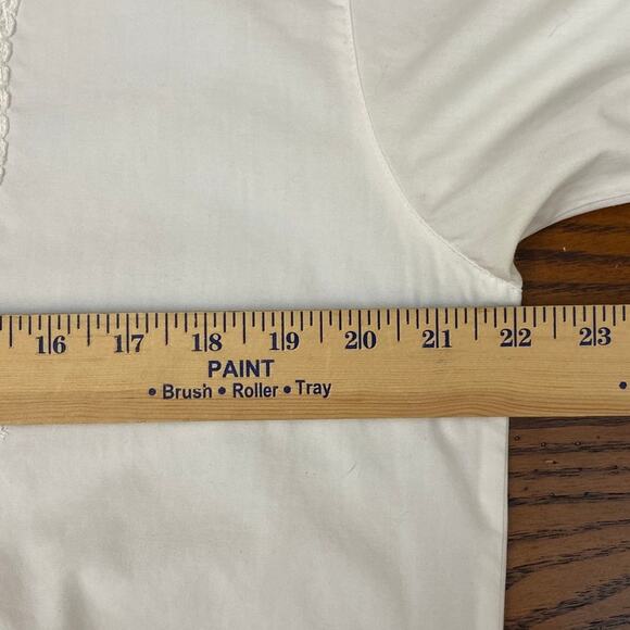 VTG Koret Womens M Embellished Pearl Button Blouse Embroidered Demure Western - Picture 13 of 16